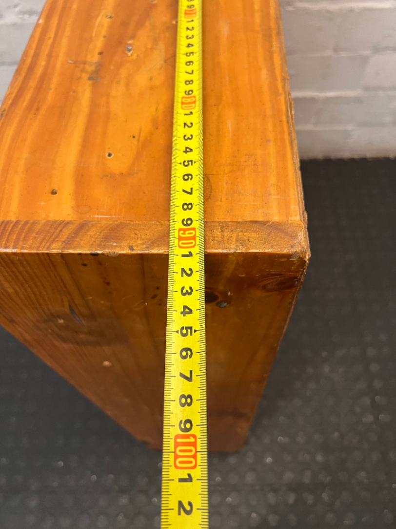 Natural Wood 3-Tier Bookshelf - Heavy Surface Wear & Marks - 2ndhandwarehouse.com