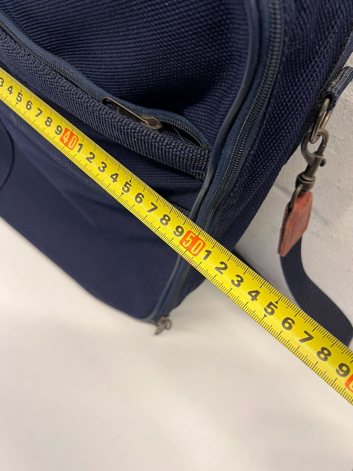 Navy Blue Meridian Laptop Bag with Minor Wear for Professionals