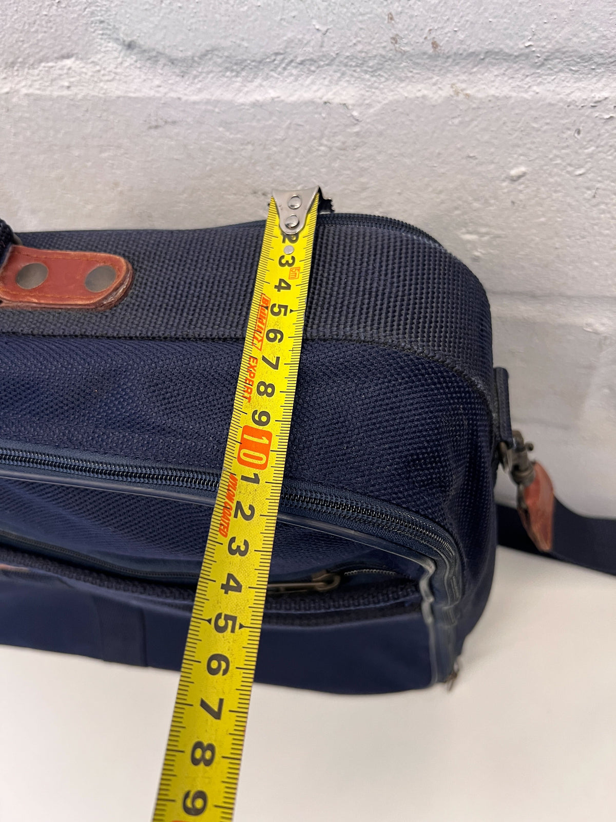 Navy Blue Meridian Laptop Bag with Minor Wear for Professionals