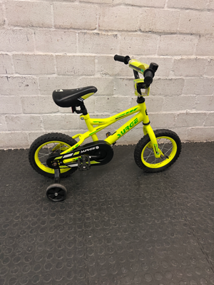 Neon Yellow Surge Kids Bicycle with Training Wheel — Very Good Condition