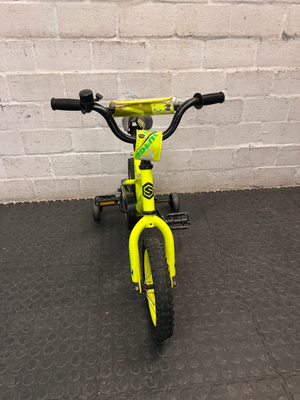 Neon Yellow Surge Kids Bicycle with Training Wheel — Very Good Condition