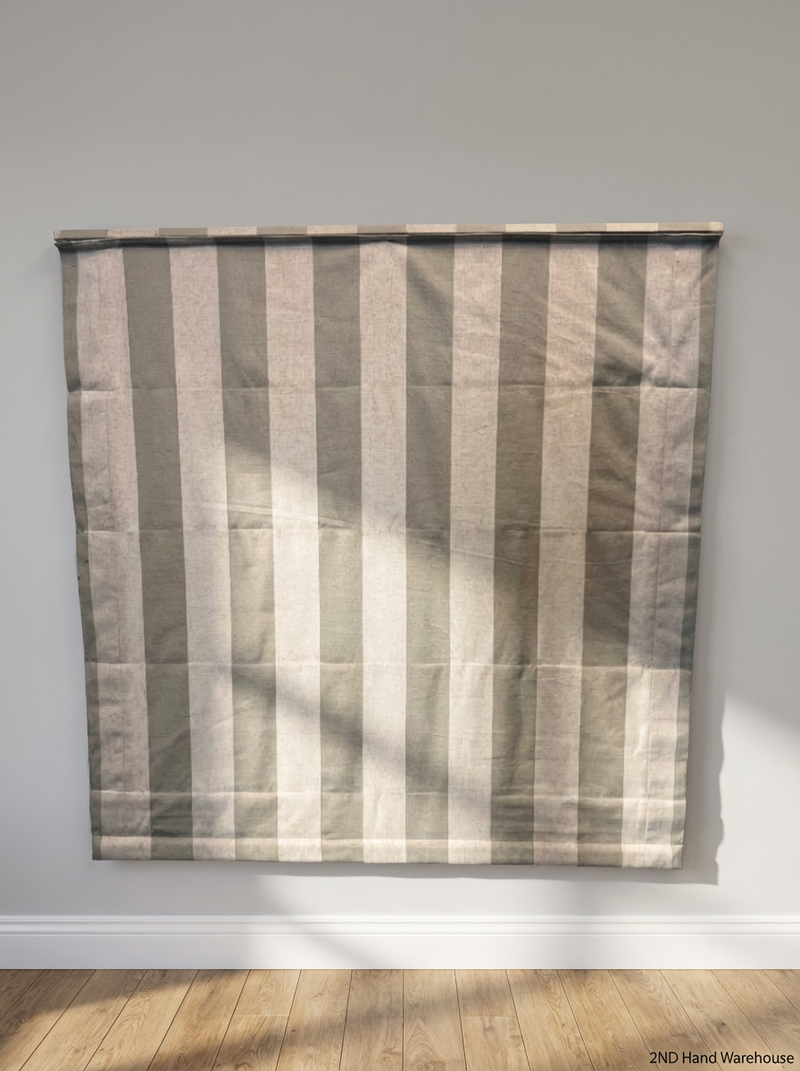 Neutral Striped Roman Blind Window Covering - 2ndhandwarehouse.com