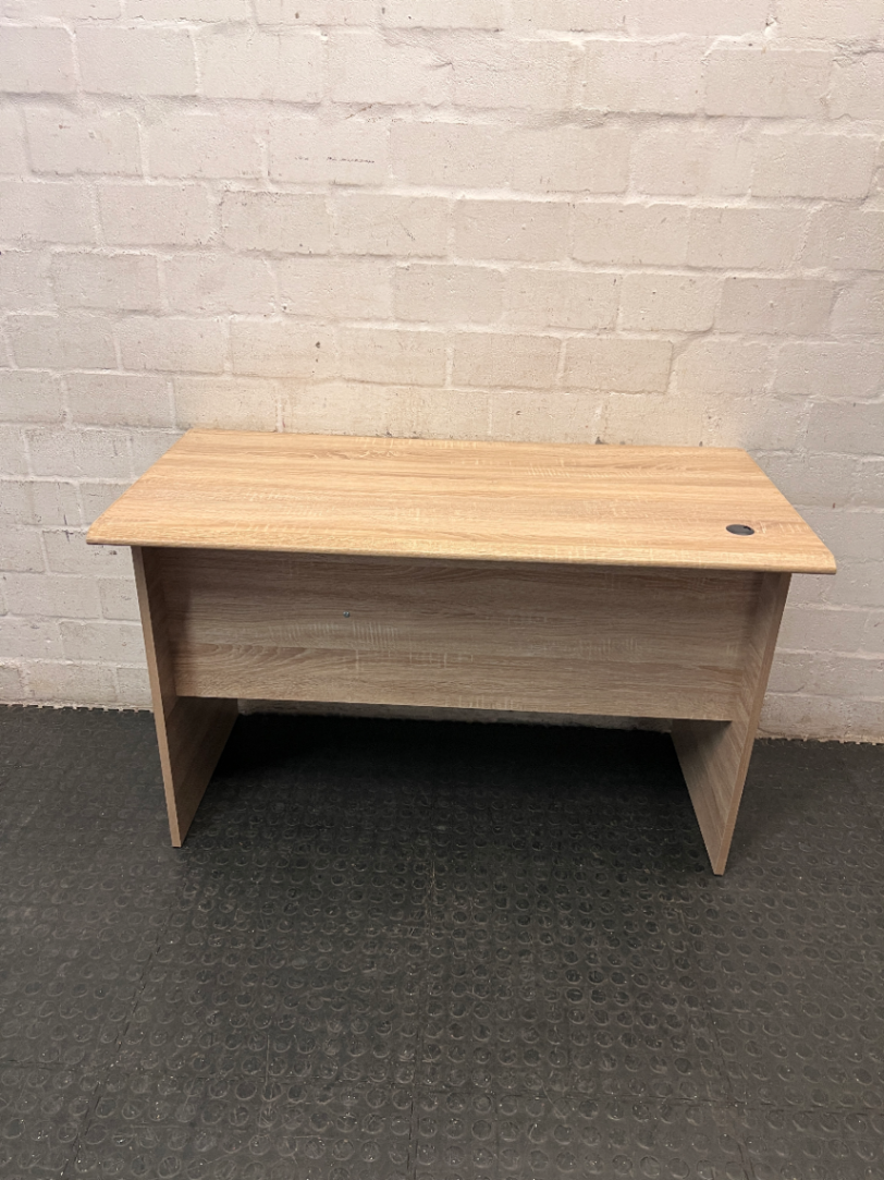 Oak Finish Office Desk with 3 Drawers — Brand New Condition