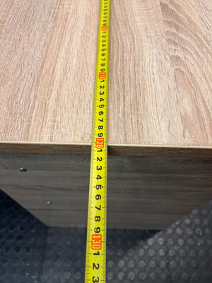 Oak Finish Office Desk with 3 Drawers — Brand New Condition