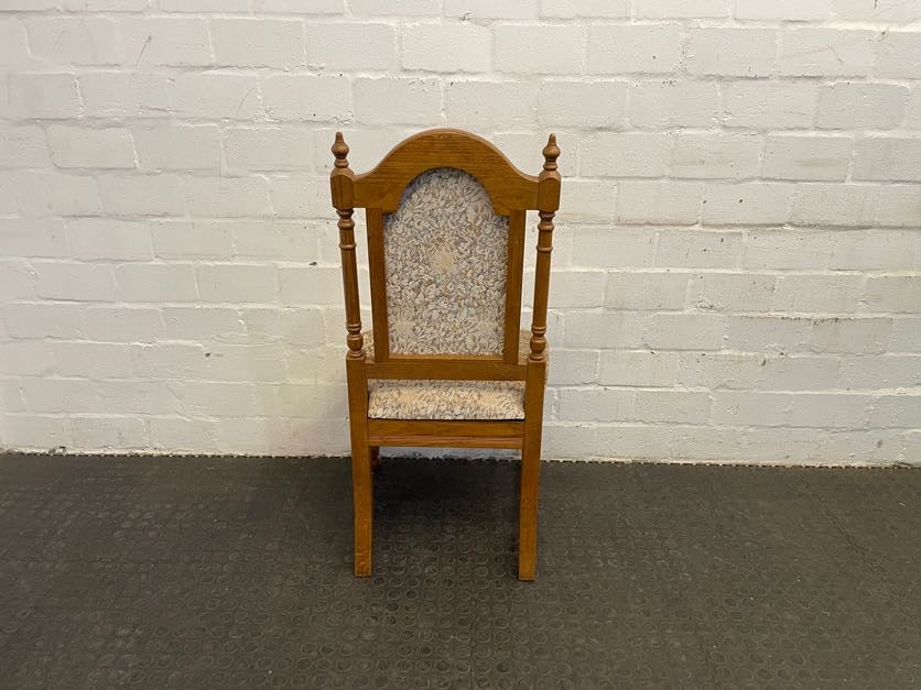 Oak Floral Cushioned Dining Room Chair (No Arm Rests) - PRICE DROP - 2ndhandwarehouse.com