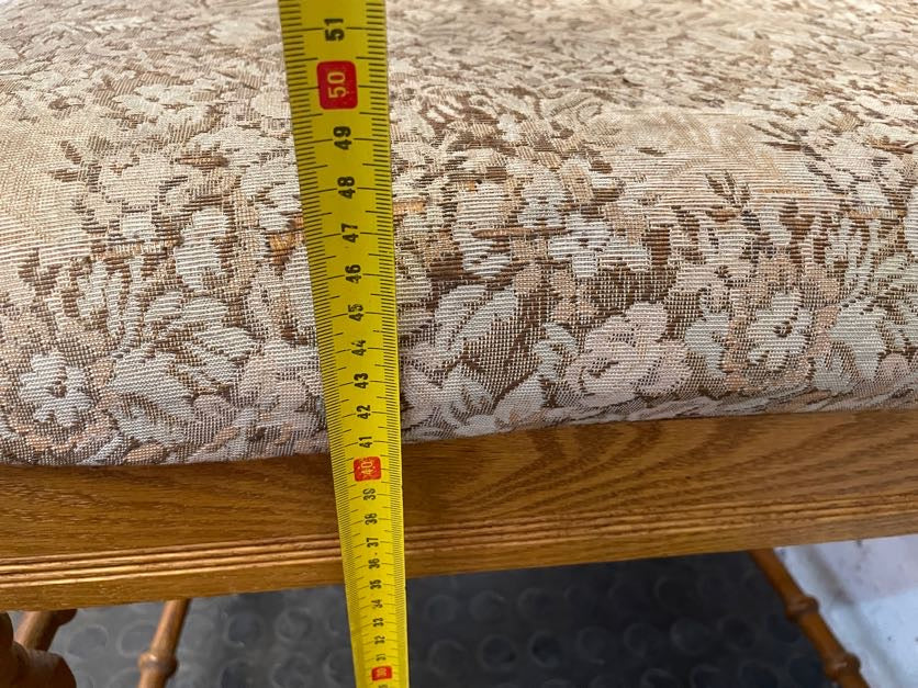Oak Floral Cushioned Dining Room Chair (No Arm Rests) - PRICE DROP - 2ndhandwarehouse.com