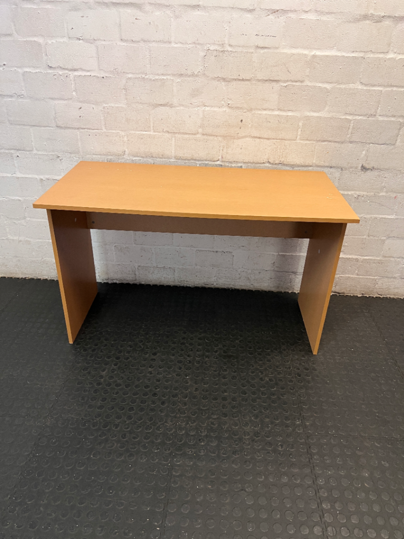 Oak-Tone Simple Office Desk — Paint Droplets on S - 2ndhandwarehouse.com