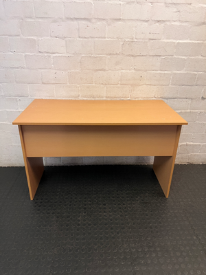 Oak-Tone Simple Office Desk — Paint Droplets on S - 2ndhandwarehouse.com