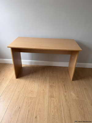 Oak-Tone Simple Office Desk — Paint Droplets on S - 2ndhandwarehouse.com