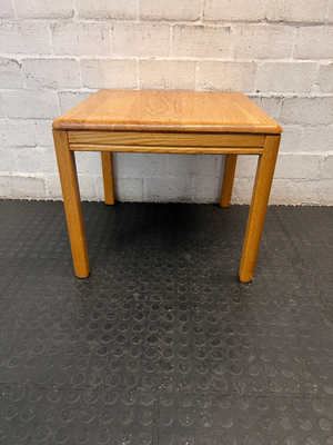 Oak Wood Square Side Table — Used; Fair C - 2ndhandwarehouse.com