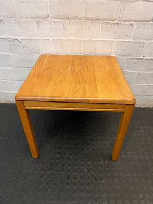 Oak Wood Square Side Table — Used; Fair C - 2ndhandwarehouse.com