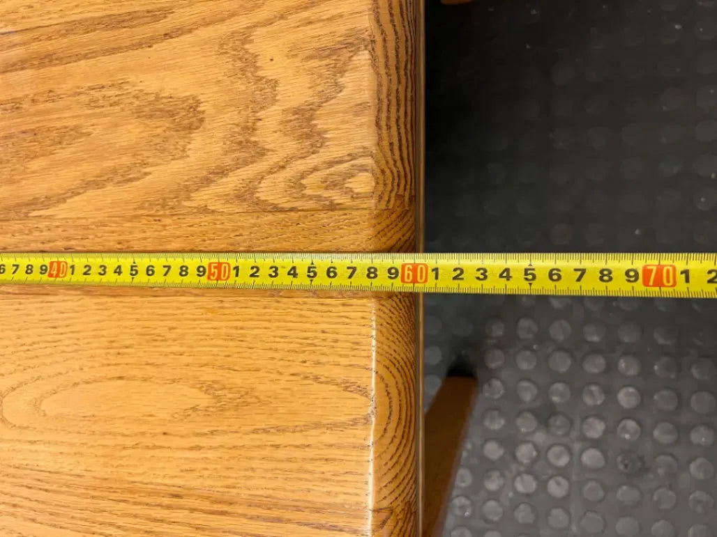 Oak Wood Square Side Table — Used; Fair C - 2ndhandwarehouse.com