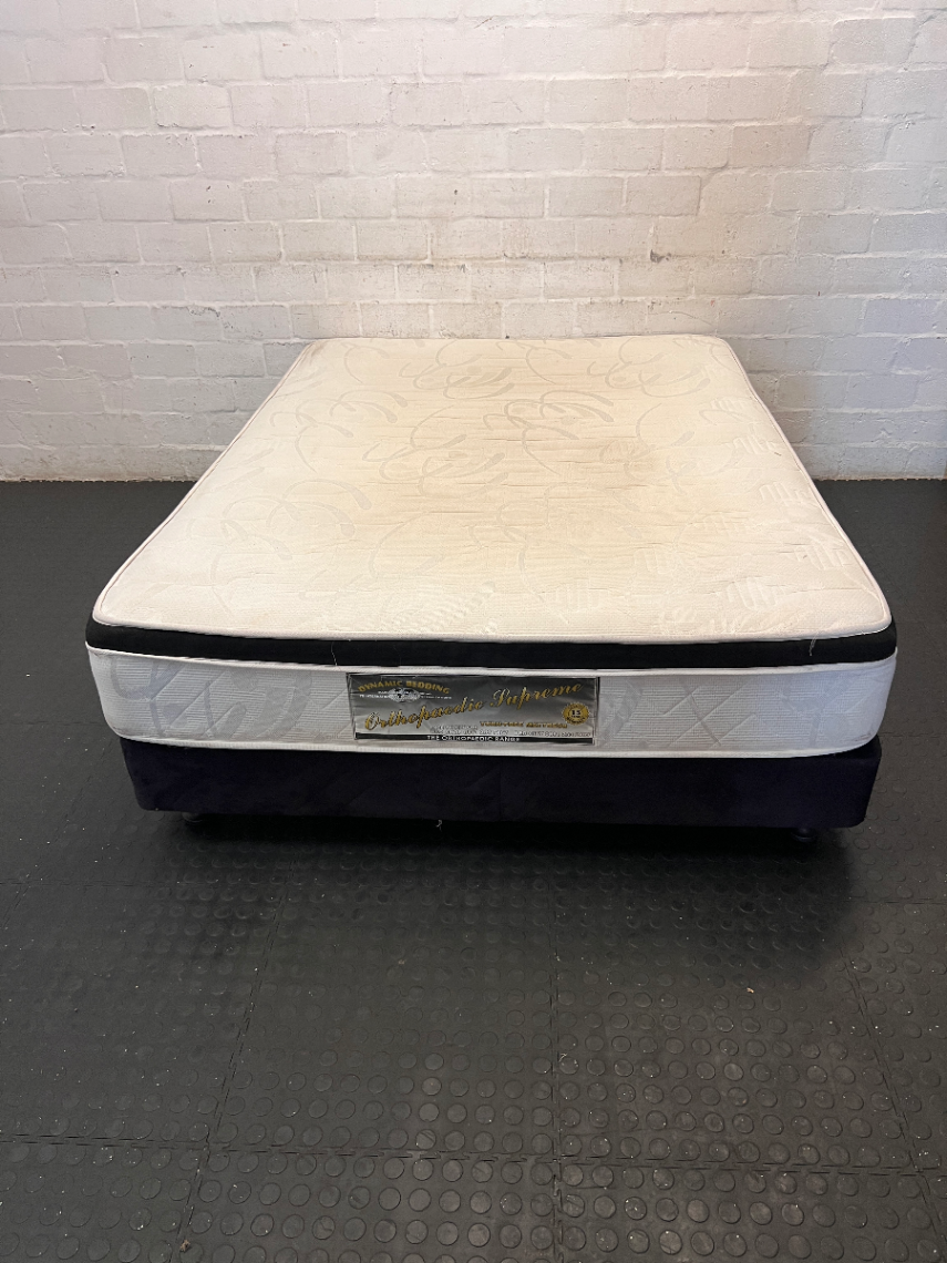 Orthopaedic Supreme Double Bed & Base - Marks on Mattress - 2ndhandwarehouse.com