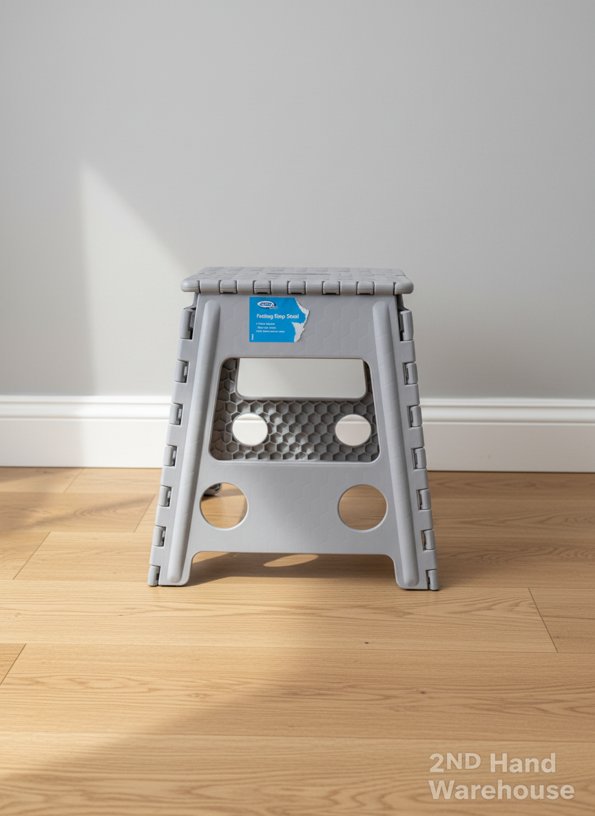 PEP Home Grey Folding Step Stool - 150kg Capacity