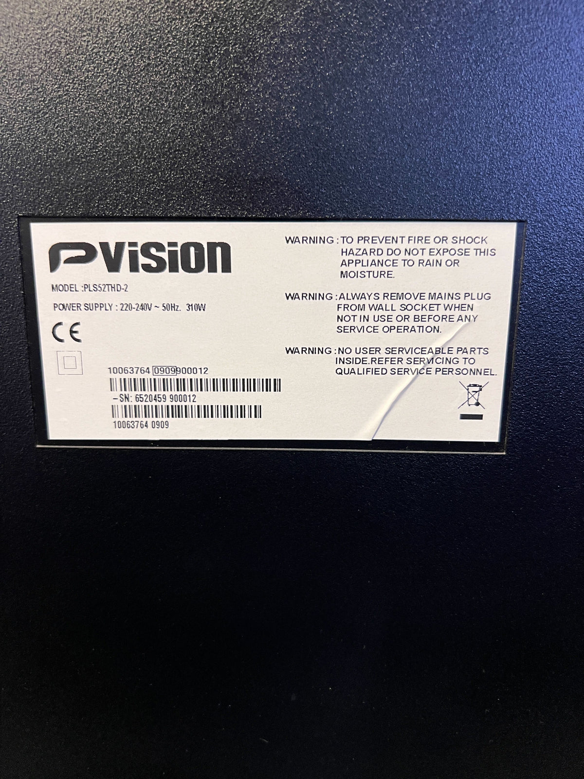 PVISION Full HD 52 Inch TV with Remote