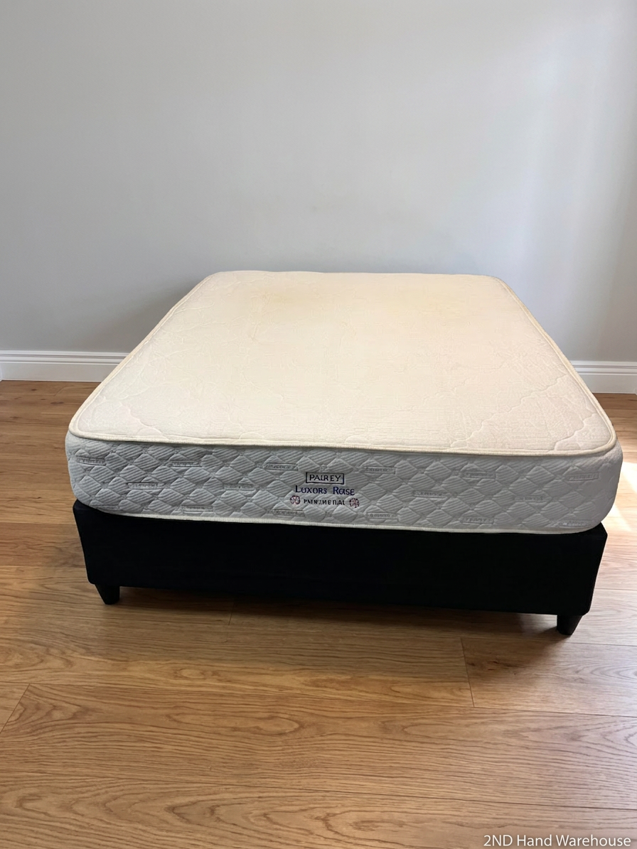 Padley Luxury Rose Queen Mattress and Black Base Set — Very Good Condition