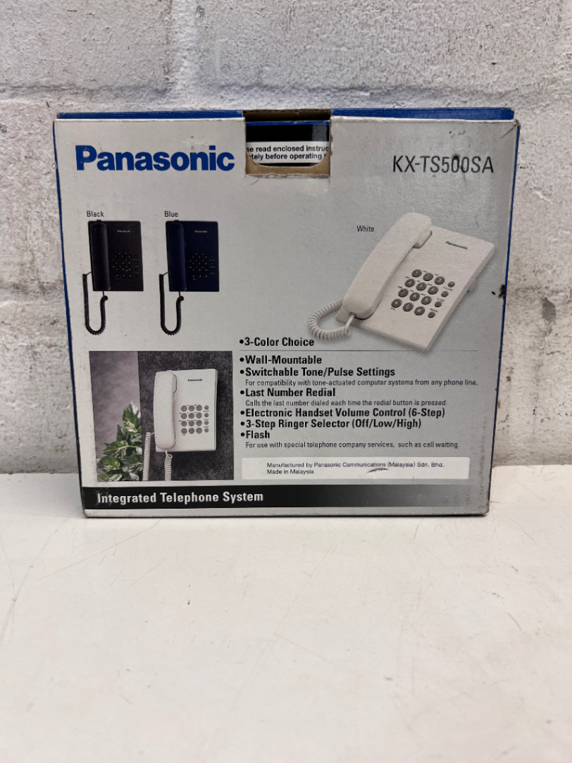 Panasonic KX-TS500SA Desk Phone - Discoloured Handset, Sold As-Is - 2ndhandwarehouse.com