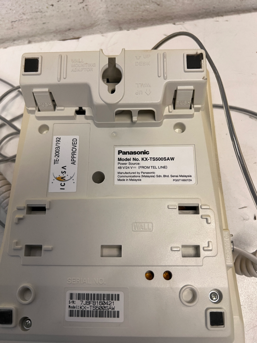 Panasonic KX-TS500SA Desk Phone - Discoloured Handset, Sold As-Is - 2ndhandwarehouse.com
