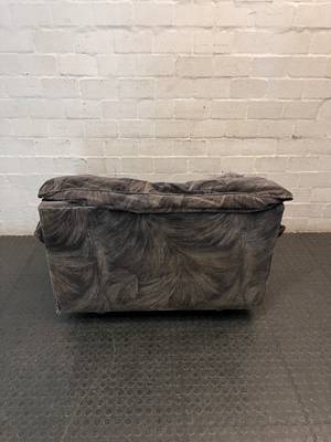 Oversized Fabric 1 Seater Couch with Feathered Pattern