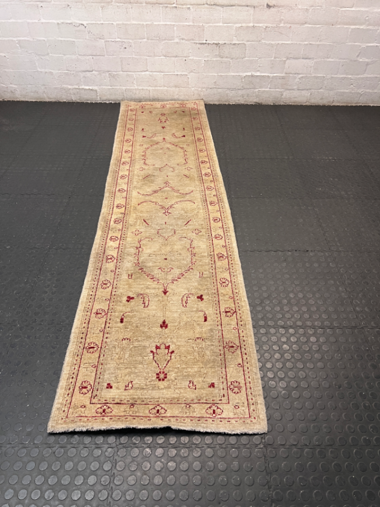 Persian-Style Ornamental Hallway Runner Carpet — Very Good Condition