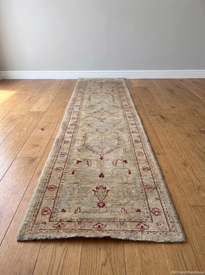 Persian-Style Ornamental Hallway Runner Carpet — Very Good Condition