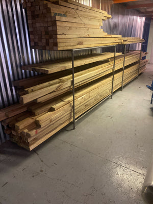 Pine Beams – 6 m & 2 m Lengths | Sold per Metre (approx. 70 × 50 mm).
