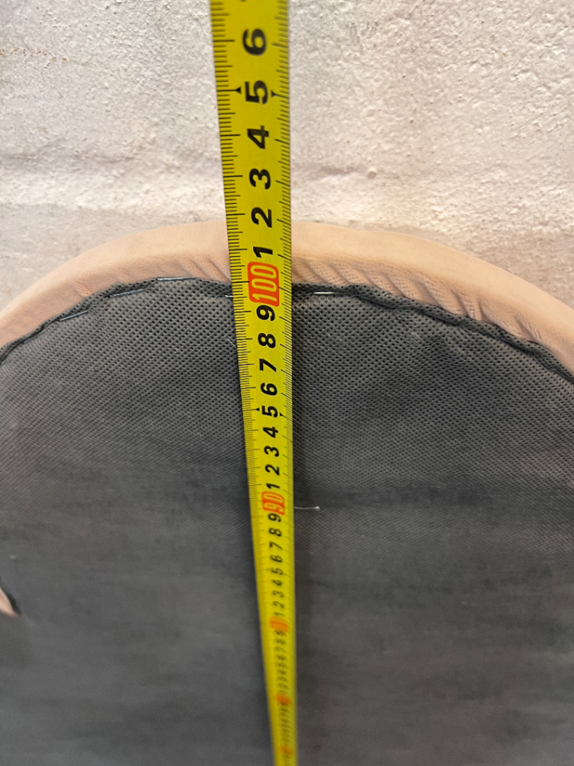 Pink Scalloped Queen Headboard - Distinct Staining & Wear - 2ndhandwarehouse.com