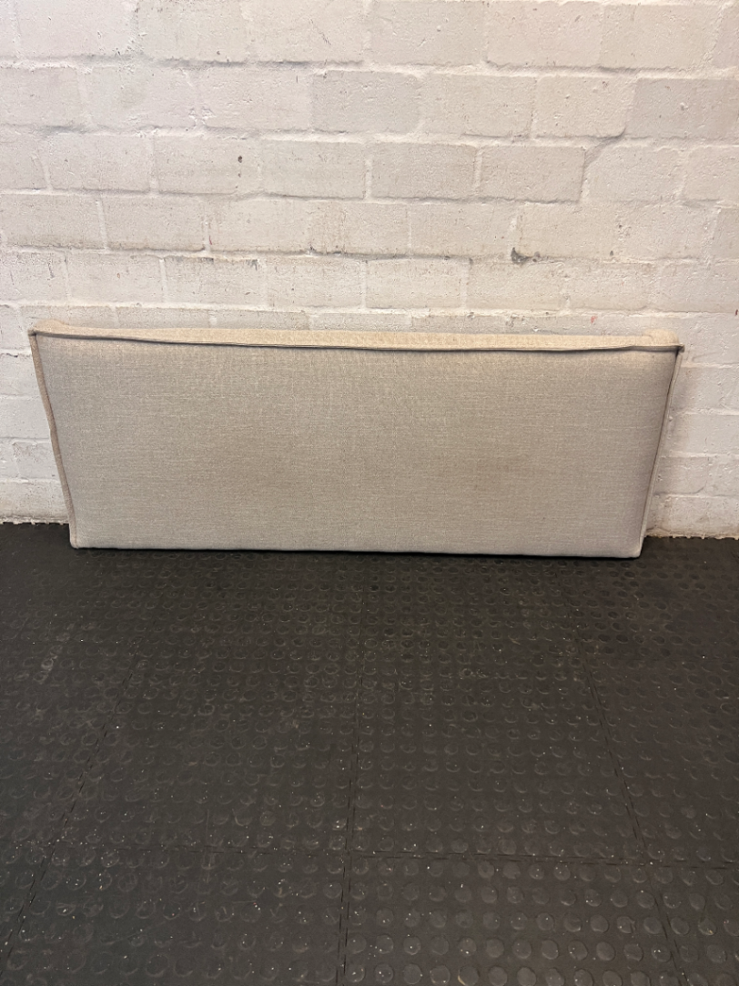 Plain Upholstered Double Headboard in Light Grey Fabric - 2ndhandwarehouse.com