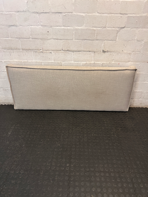 Plain Upholstered Double Headboard in Light Grey Fabric - 2ndhandwarehouse.com