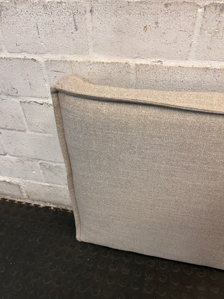 Plain Upholstered Double Headboard in Light Grey Fabric - 2ndhandwarehouse.com