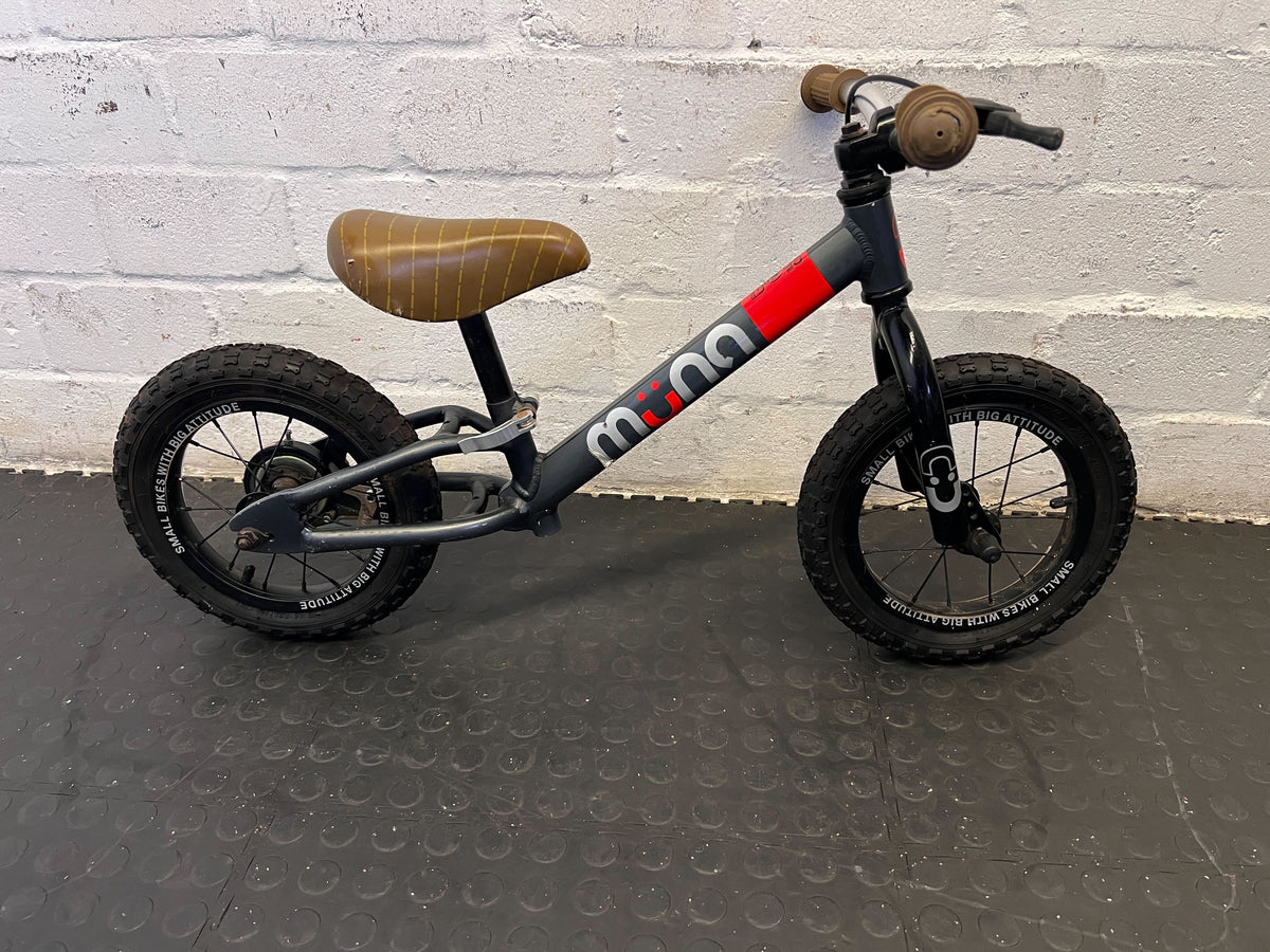 Muna 12″ Kids Balance Bike – Rear Hand Brake, Pneumatic Tyres