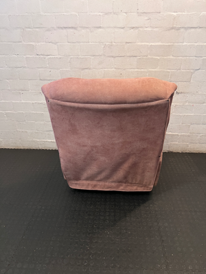 Plush Dusty Rose Fabric Recliner - Light Fading - 2ndhandwarehouse.com