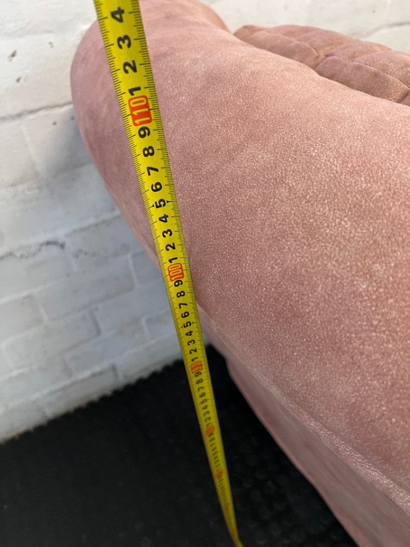 Plush Dusty Rose Fabric Recliner - Light Fading - 2ndhandwarehouse.com