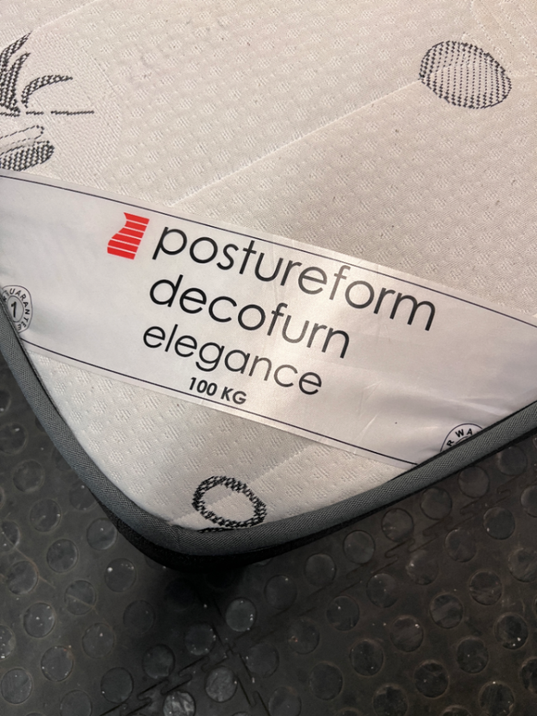 Postureform King Size Bamboo Pattern Mattress — Good Working Order