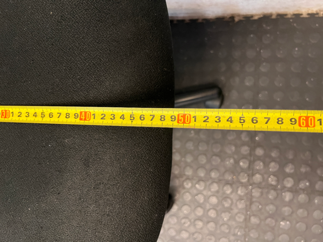 Purple and Black Armless Swivel Office Chair — Scuffed Arm Rests - 2ndhandwarehouse.com