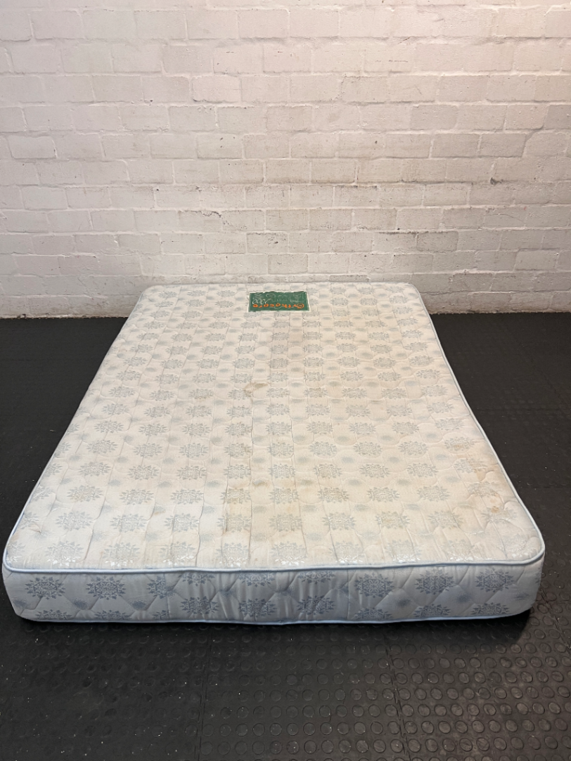 Queen Size Orthacare Patterned Mattress — Visible Staining on Surface - 2ndhandwarehouse.com