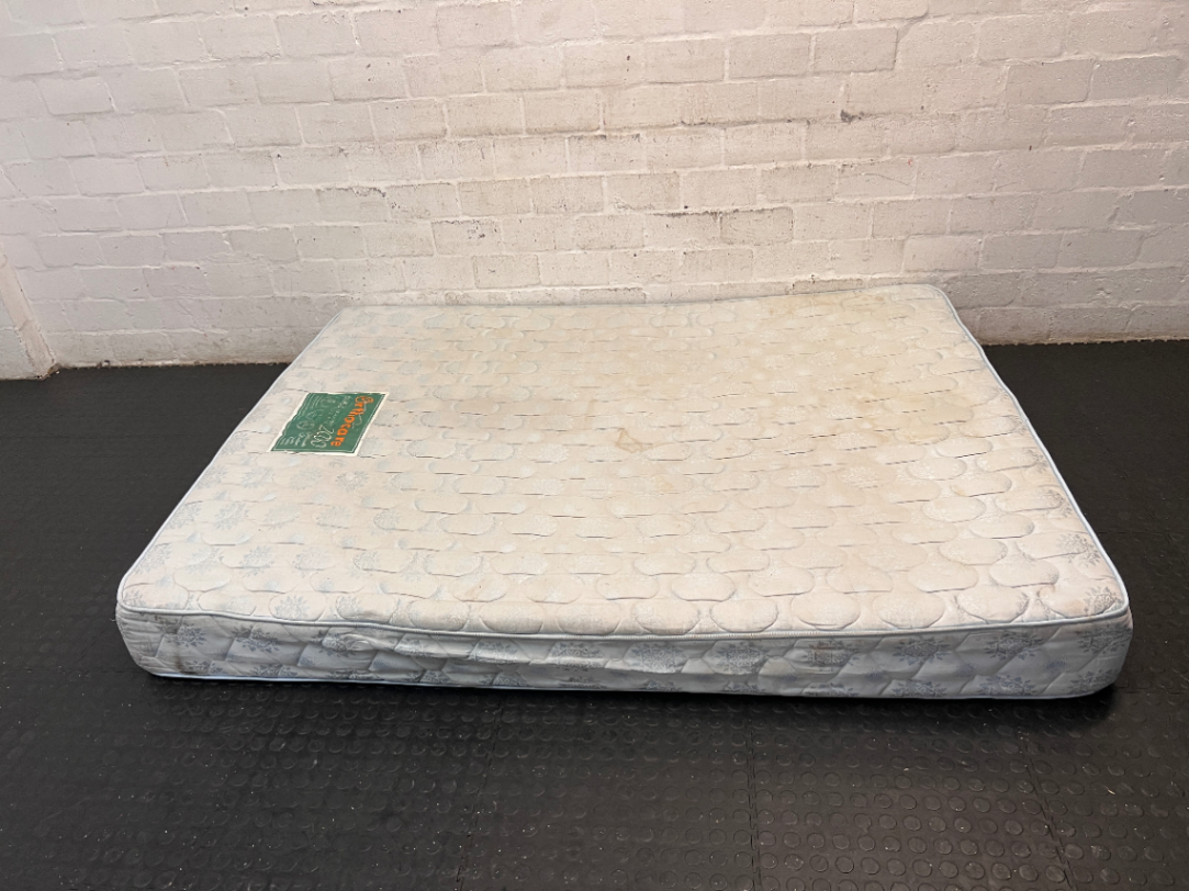 Queen Size Orthacare Patterned Mattress — Visible Staining on Surface - 2ndhandwarehouse.com