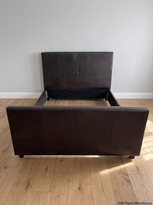 Queen Upholstered Faux Leather Bed Frame