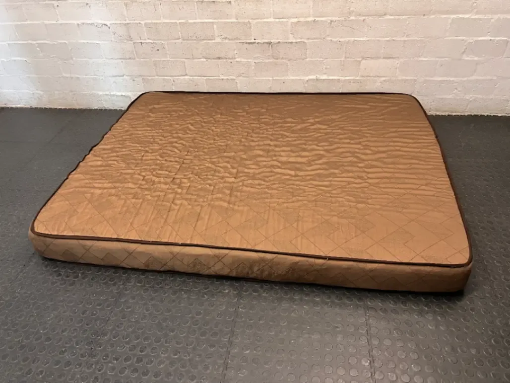 Quilted Brown Foam Double Mattress — Good Used Condition