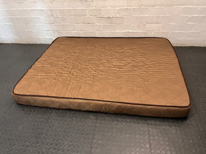 Quilted Brown Foam Double Mattress — Good Used Condition