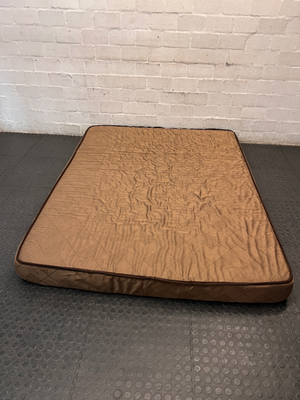 Quilted Brown Foam Double Mattress — Good Used Condition