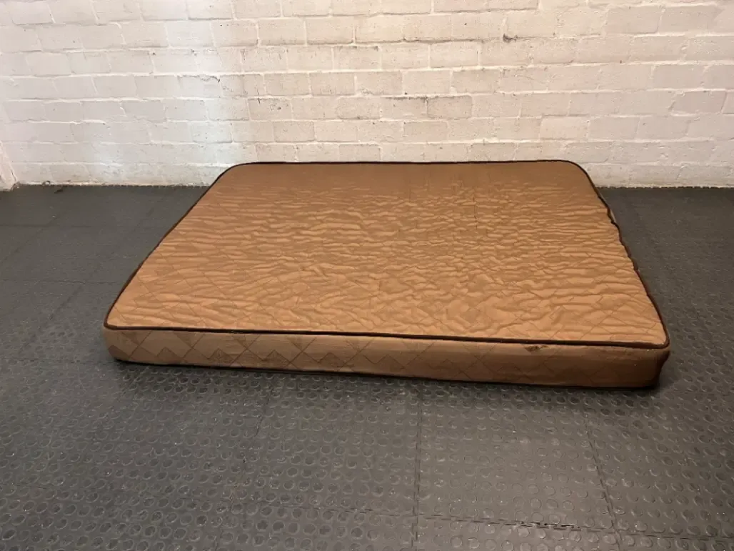 Quilted Brown Foam Double Mattress — Good Used Condition