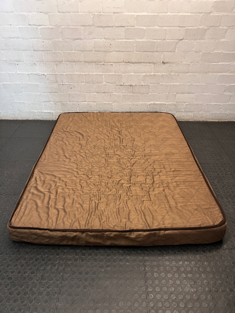 Quilted Brown Foam Double Mattress — Good Used Condition