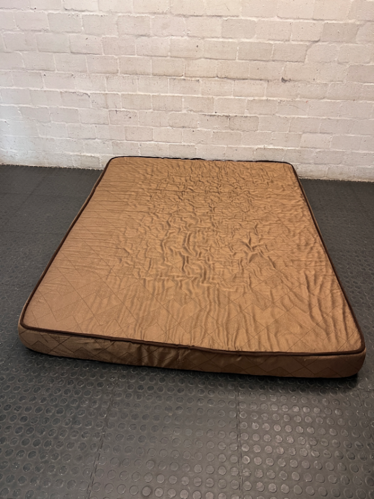 Quilted Brown Foam Double Mattress — Good Used Condition