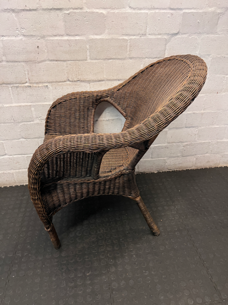 Rattan Tub Chair - Fair Condition - 2ndhandwarehouse.com