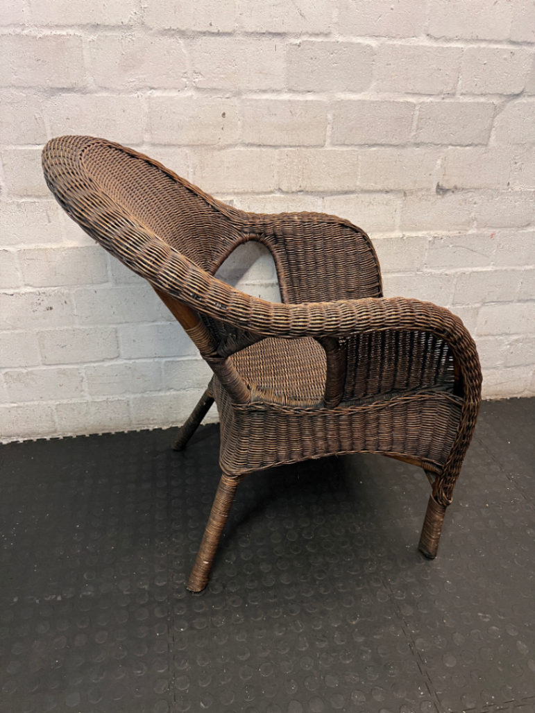 Rattan Tub Chair - Fair Condition - 2ndhandwarehouse.com