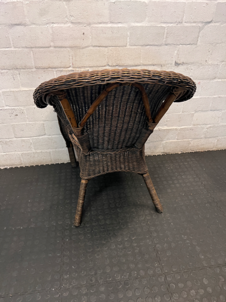 Rattan Tub Chair - Fair Condition - 2ndhandwarehouse.com