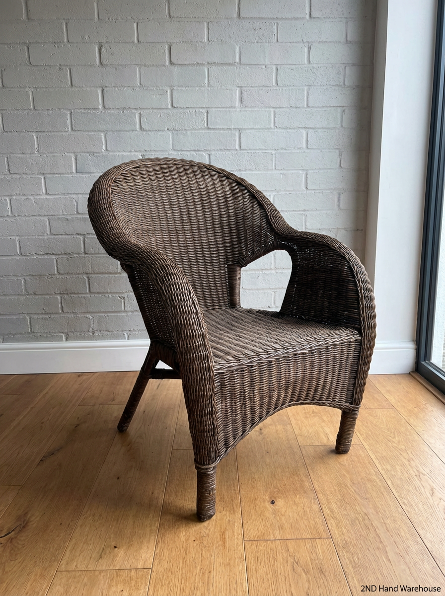 Rattan Tub Chair - Fair Condition - 2ndhandwarehouse.com