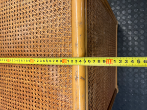 Rattan and Cane Dressing Table with Mirror — Good Working Order - 2ndhandwarehouse.com