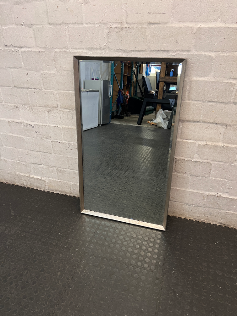 Rectangular Wall Mirror with Slim Metallic Frame - 2ndhandwarehouse.com